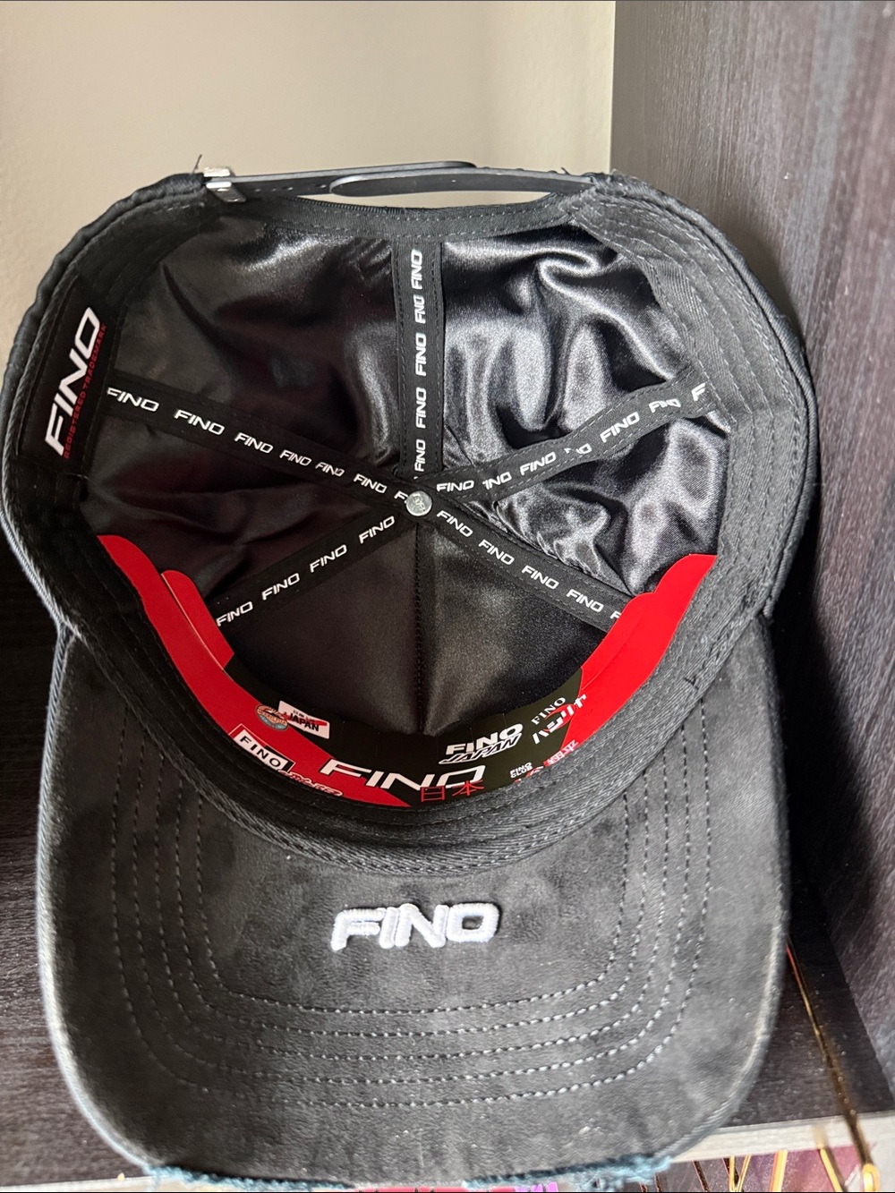 FINO Black Embroidered Racing Cap - Picture 5 of 5